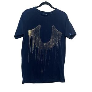 True religion men’s blue & gold t-shirt